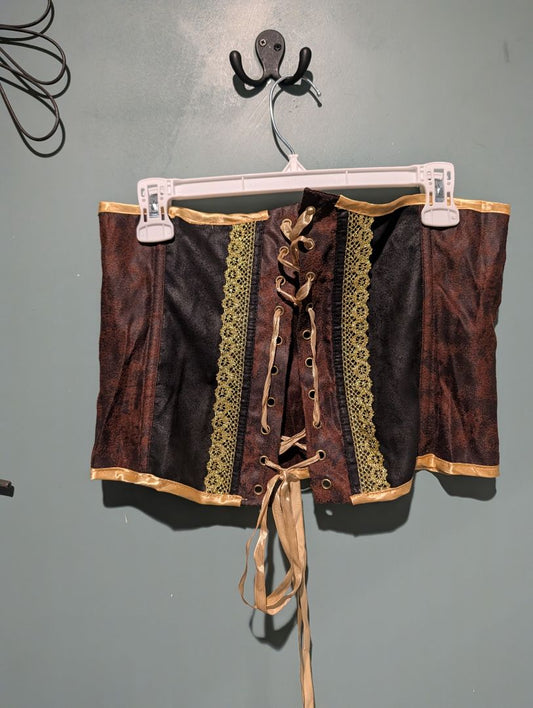 Brown & Gold  Corset Top