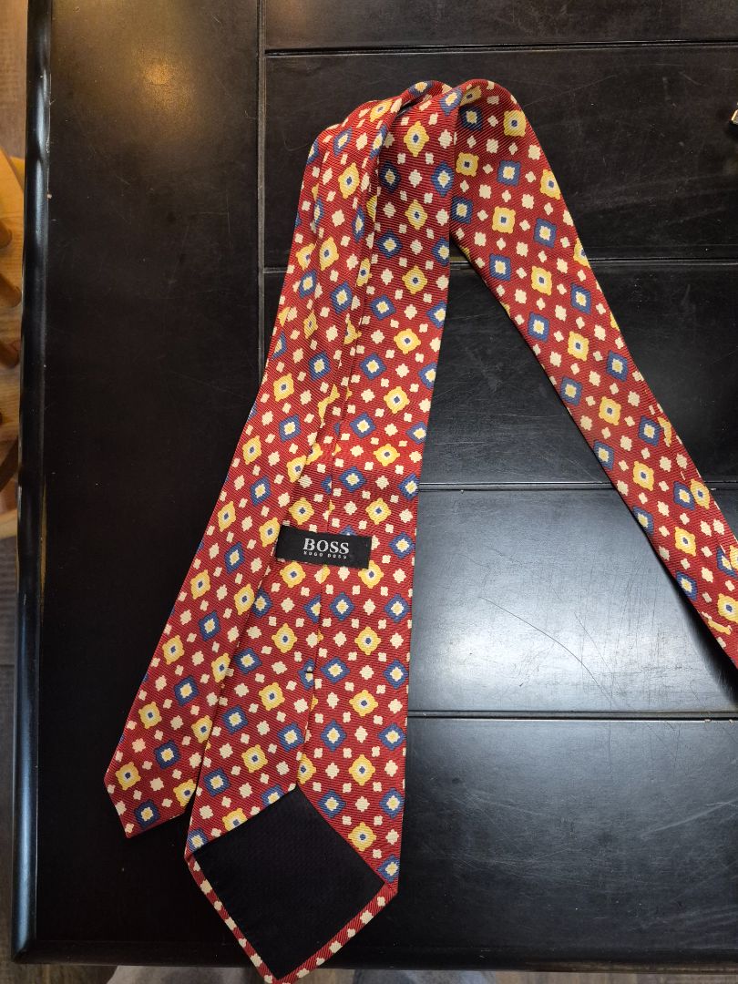Red, Blue, Yellow Boss Tie