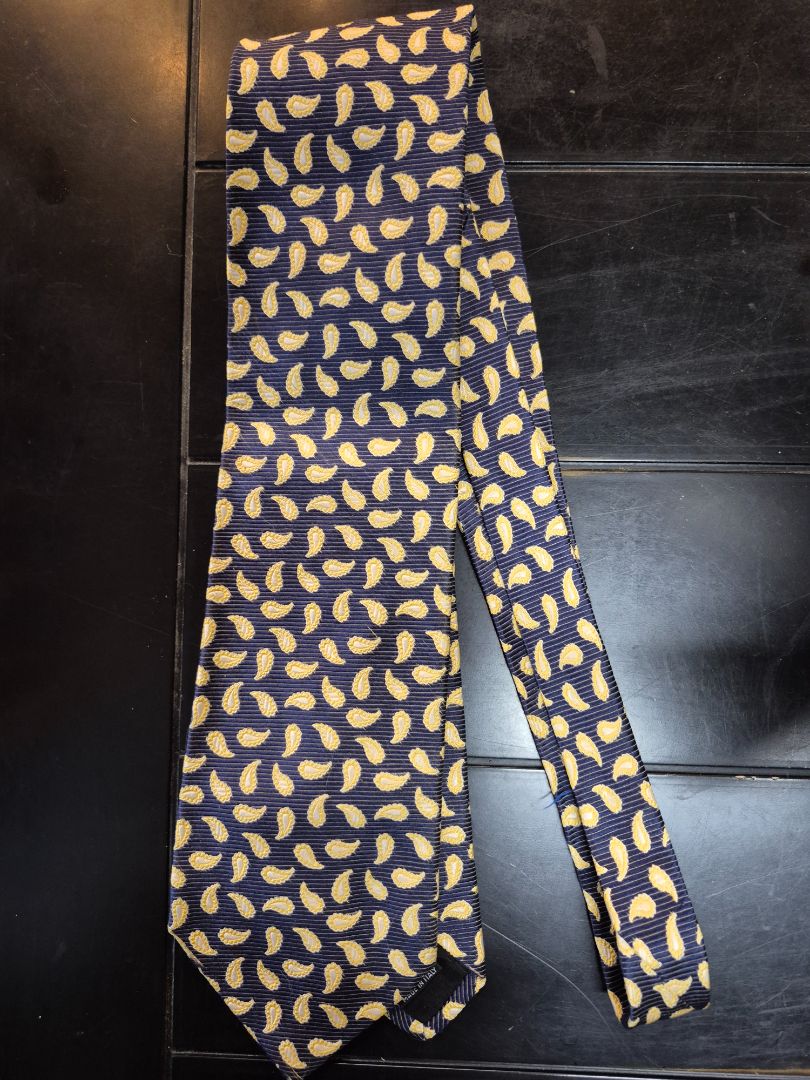 Blue/Tan Paisley Boss Tie