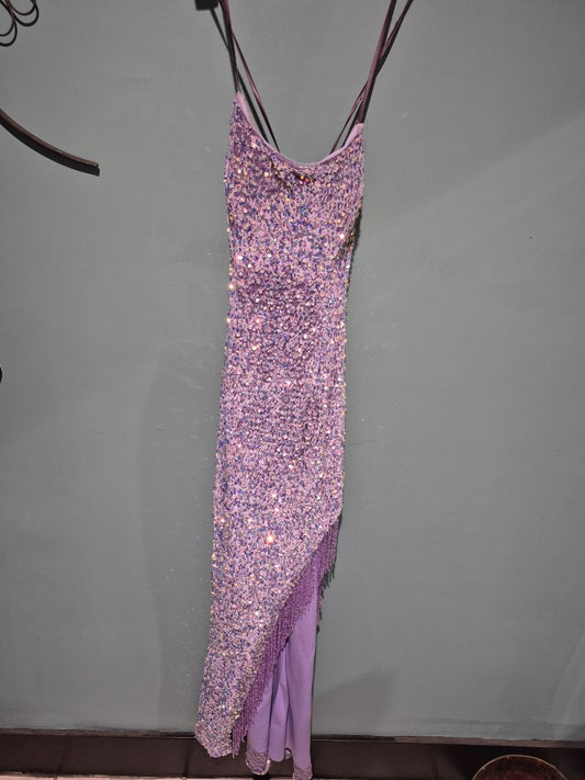 Purple  Sequined Dress