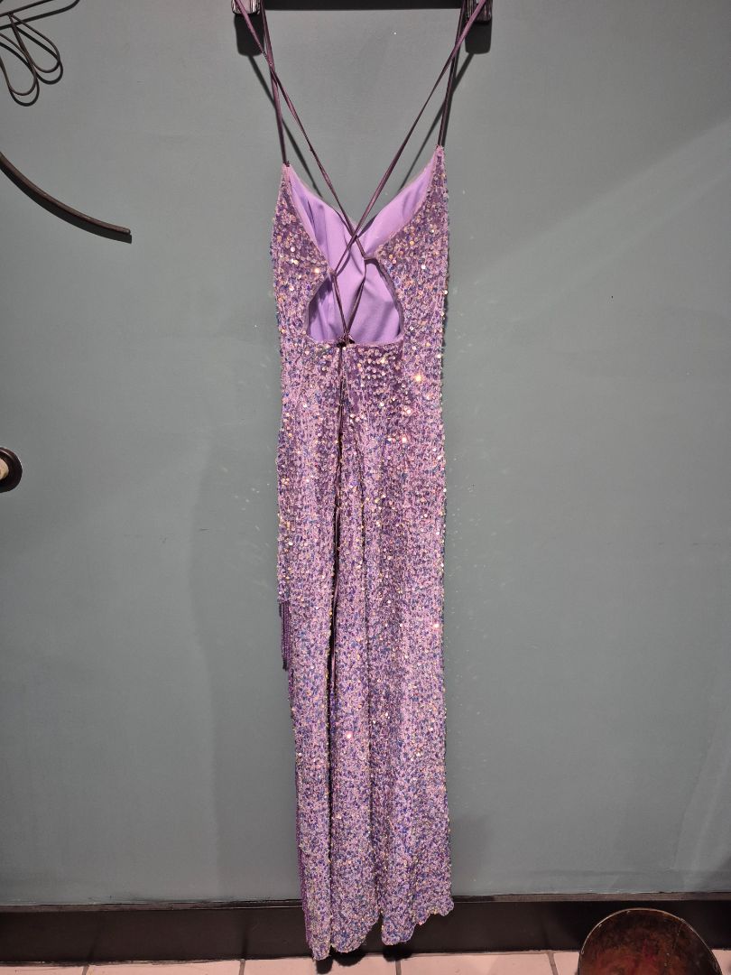 Purple  Sequined Dress