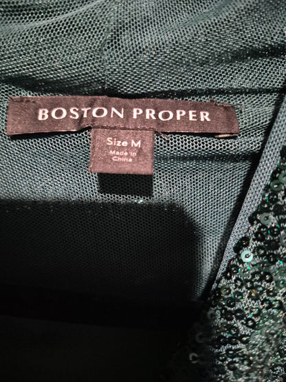 Green Boston Proper Sequined Shirt, M