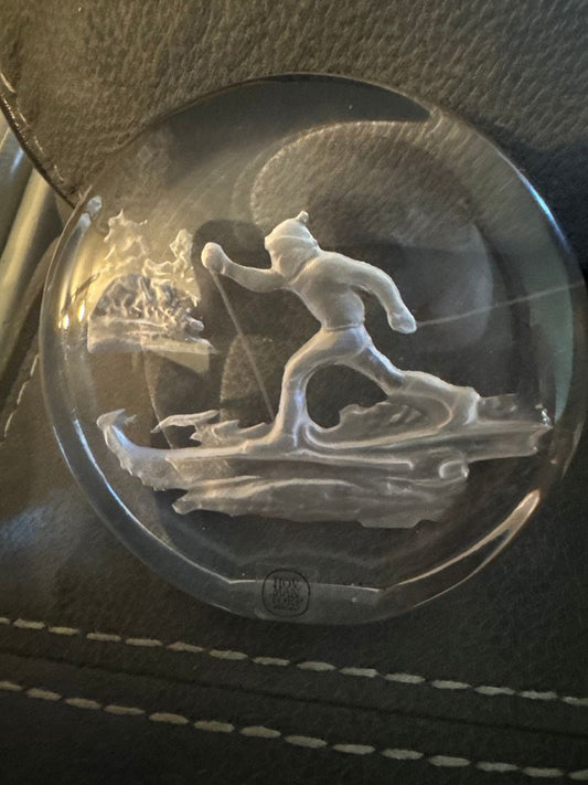 Honor Sweeden Etcched Glass Skiier