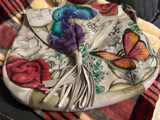 Anuschka Hand-Painted Leather Purse