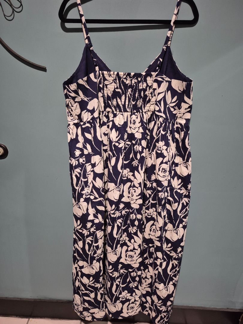 White w/Blue Flowers a new day Dress, 1X