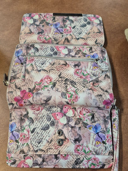 Pink  Checkbook Cover & Wallet, 7.5" × 5.5"