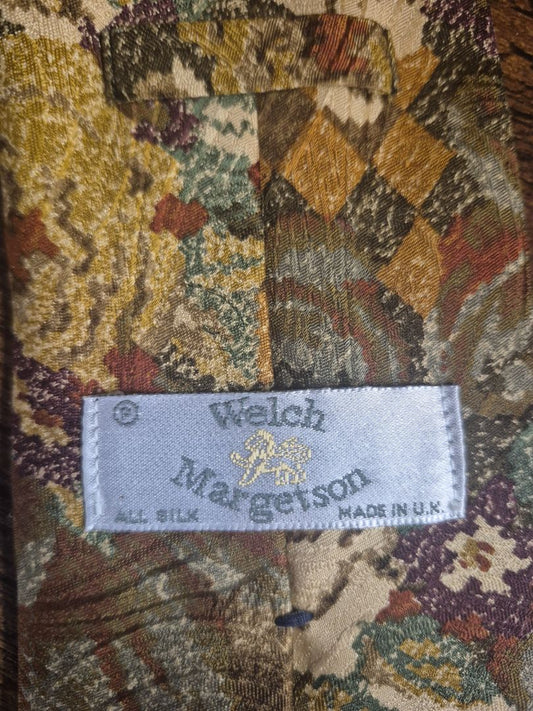 Gold/Green/Red Welch Margetson Tie