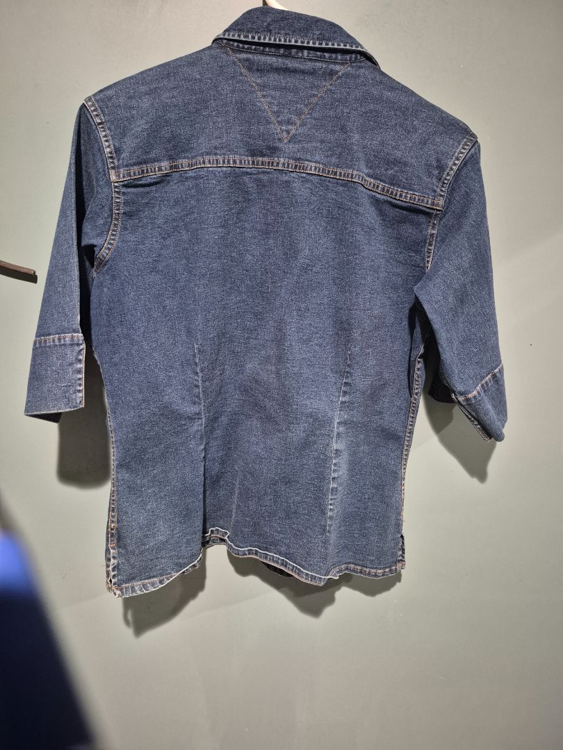 Denim Tommy Hilfinger Short Sleeve Button Shirt, 14