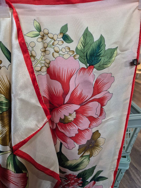 M•O•S•I Silk Scarf, 35" × 35"