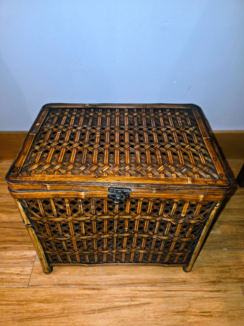 Wicker Chest - Vintage, 16" x 11" & 13.5" tall