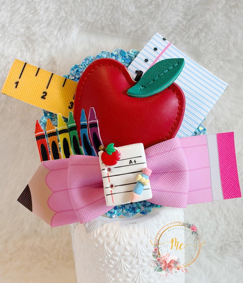 Back 2 School clip faux vinyl