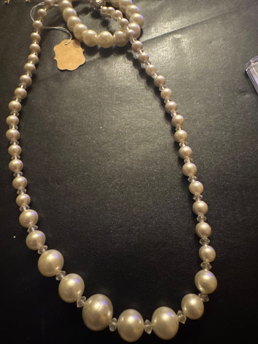 Faux Pearl Bracelet&Necklace