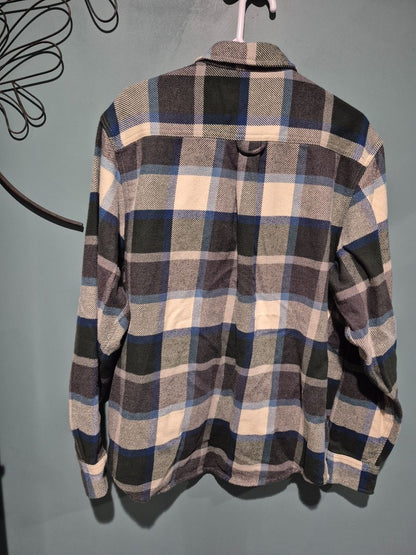 Blue & Forest Plaid Orvis Button Down Shirt, LG
