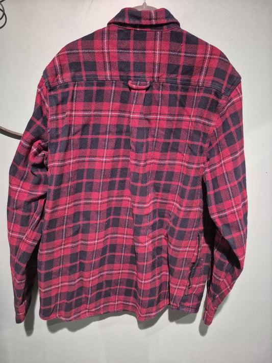 Red & Navy Plaid Orvis Button Down Shirt, LG