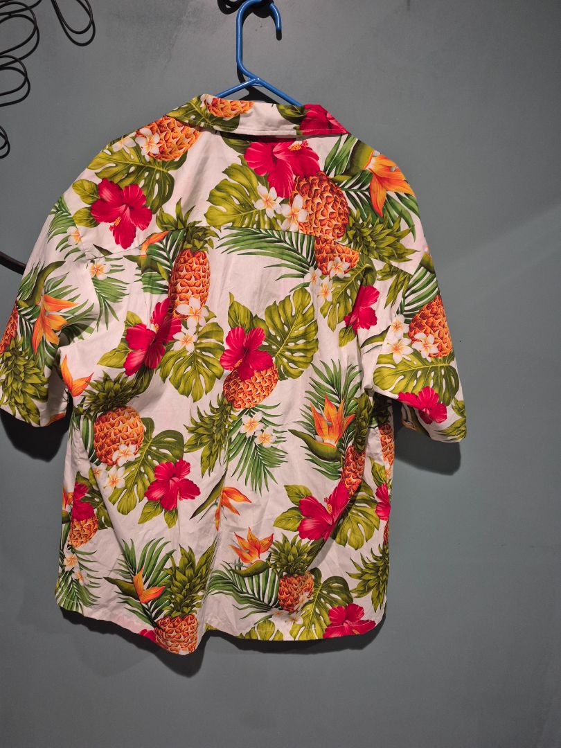 Floral E & K Hawiian Shirt, 2XL