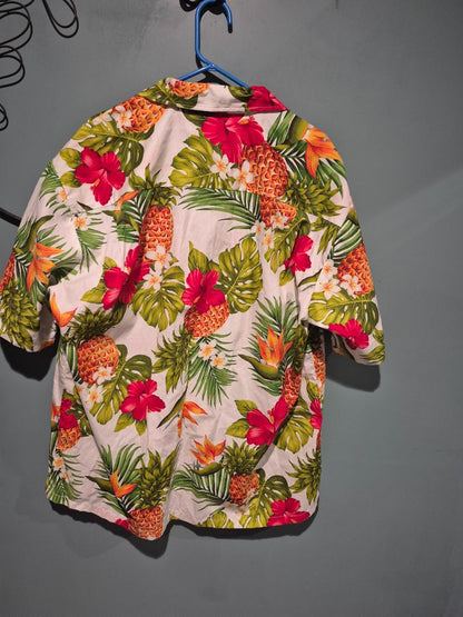 Floral E & K Hawiian Shirt, 2XL