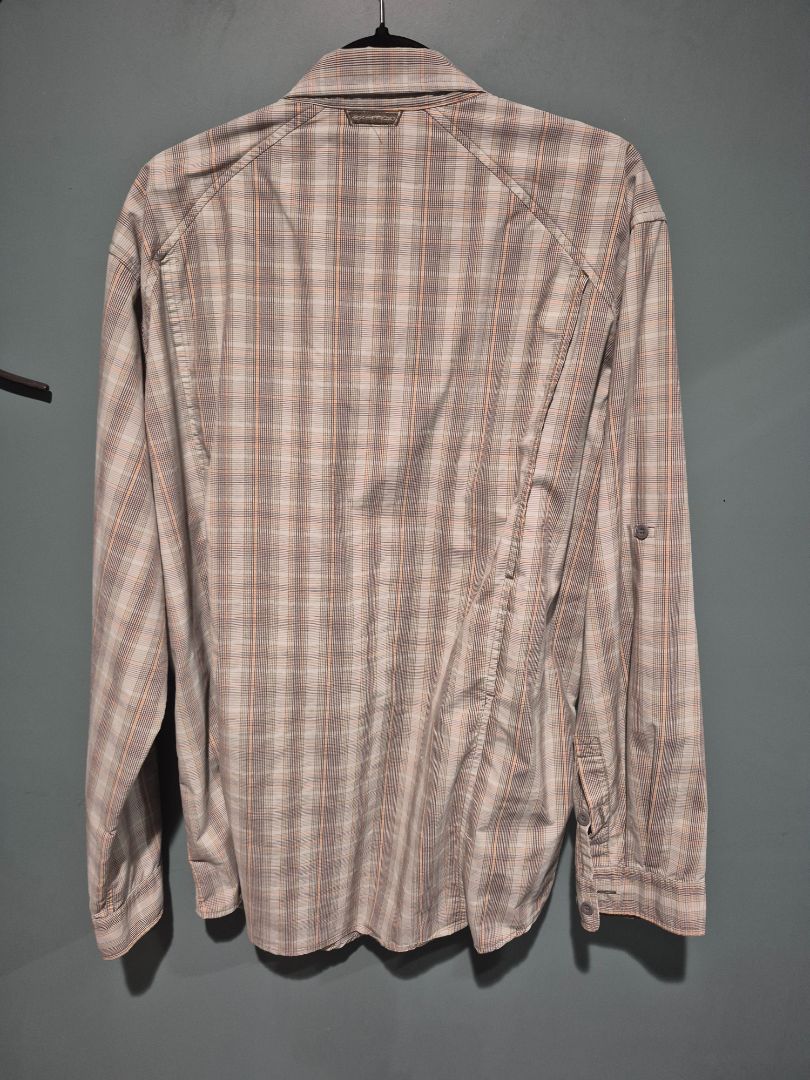 Green Plaid Exofficio Long Sleeve Button Shirt, XXL
