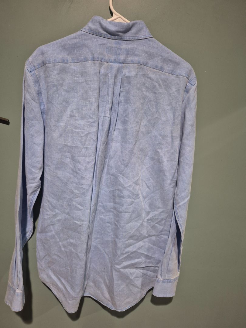 Ralph Lauren Long Sleeve Button Shirt, M, Blue