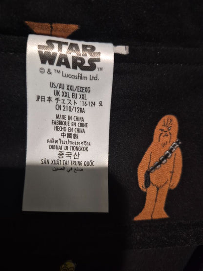 Star Wars Short Sleeve Shirt, XXL, C3PO, R2D2, Chewy