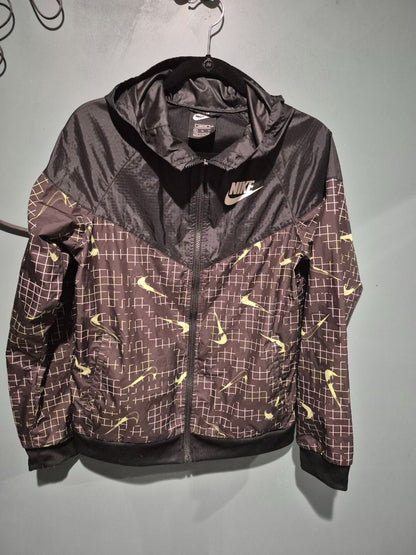 Black, w/neon green icons Nike Jacket, XL Youth