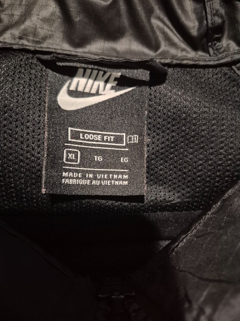 Black, w/neon green icons Nike Jacket, XL Youth