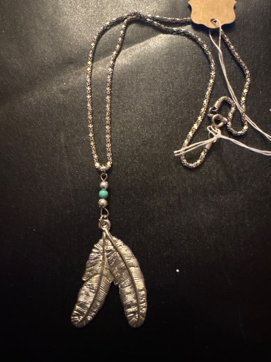Feather Pendant Necklace