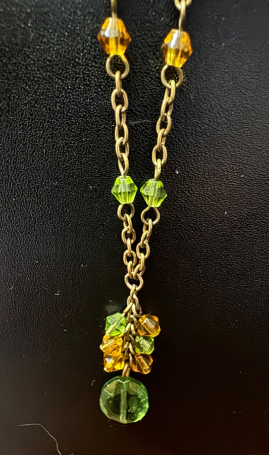Green&Gold Beaded Necklace