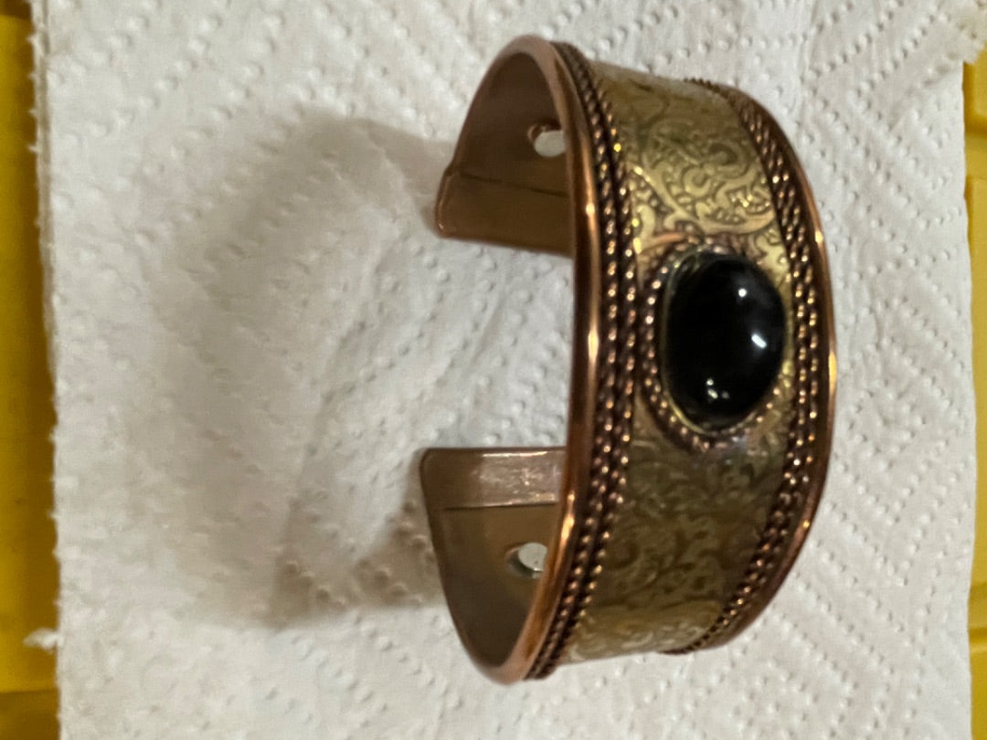 Brass Glass Stone Bangle