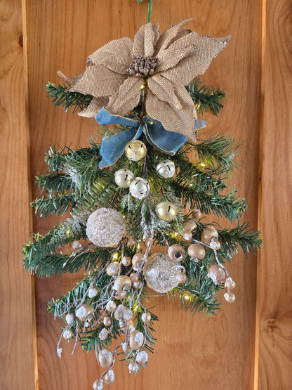 Green/Blue/Gold Handmade Artisan, 22 x 14