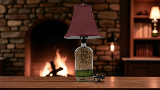Reclaimed Bulleit Rye Whiskey Bottle Lamp
