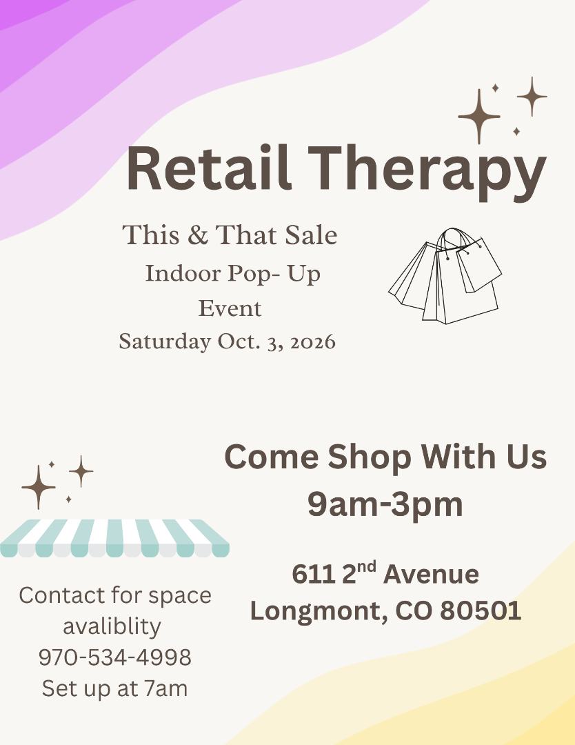 Indoor Pop Up event Oct 3