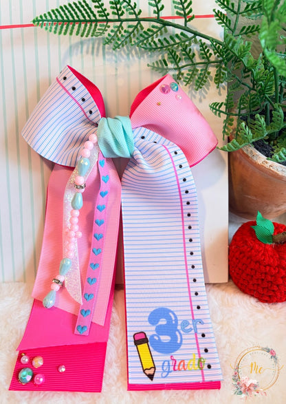 3rd grade 3”ribbon school bow