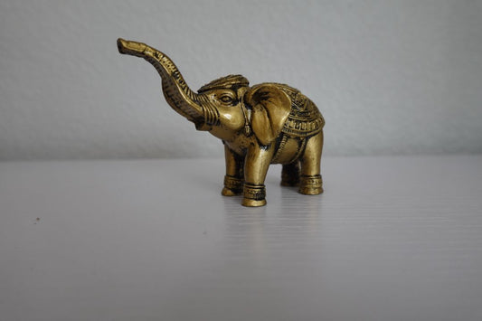 Bronze Feng Shui Import Bronze Colored Feng Shui Elephant, 2" high x 4" wide (trunk to tail)