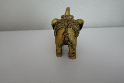 Bronze Feng Shui Import Bronze Colored Feng Shui Elephant, 2" high x 4" wide (trunk to tail)