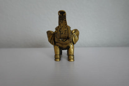 Bronze Feng Shui Import Bronze Colored Feng Shui Elephant, 2" high x 4" wide (trunk to tail)