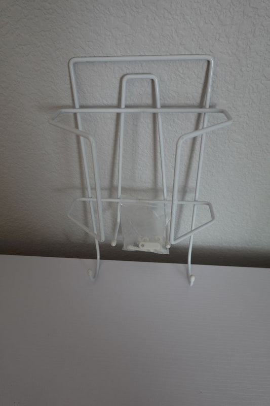 White  White Ironing Board and Iron Caddy, 12" high x 7 1/4" wide