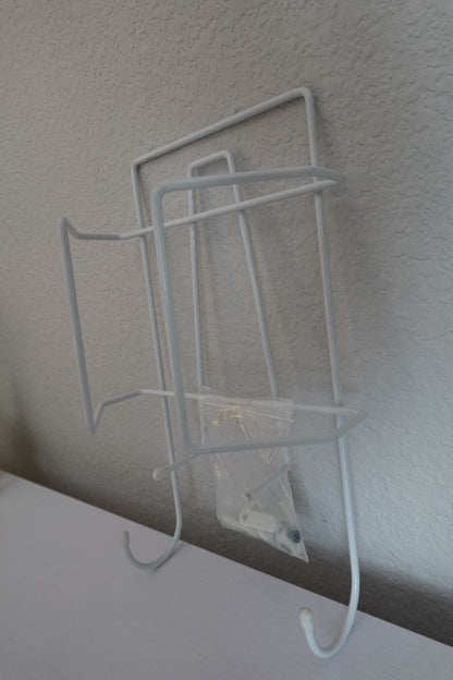 White  White Ironing Board and Iron Caddy, 12" high x 7 1/4" wide