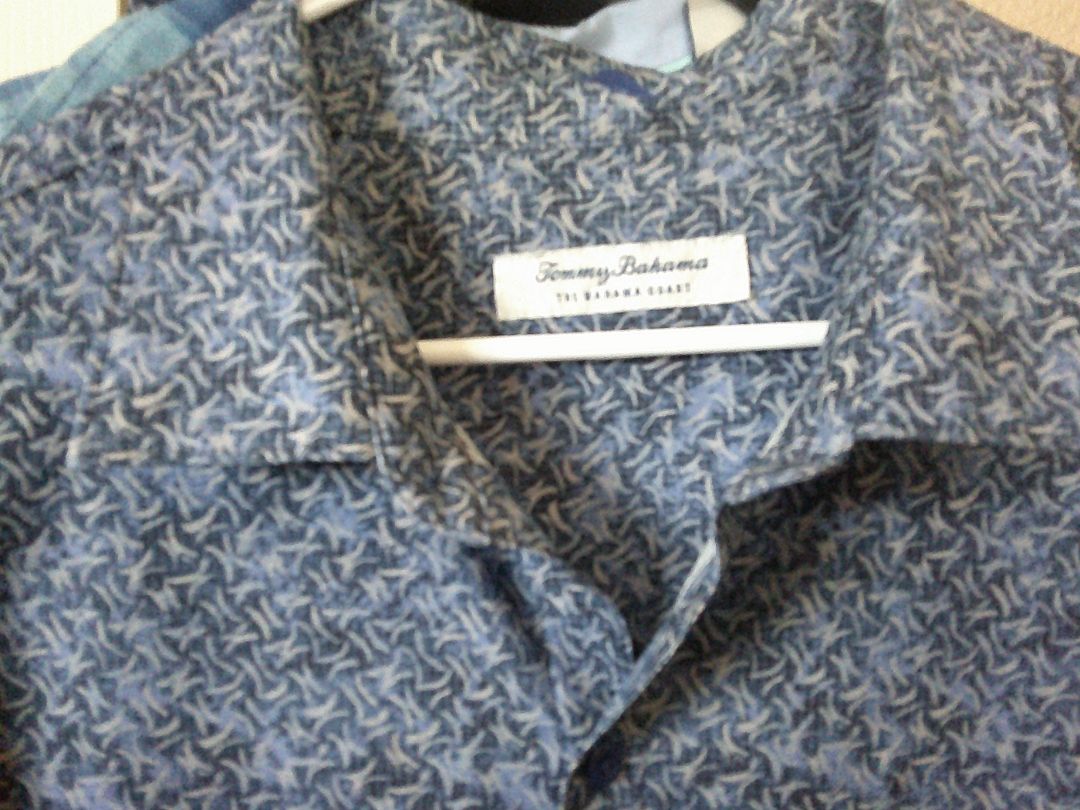 Blue  Tommy Bahama Hawaiian Shirt, XL