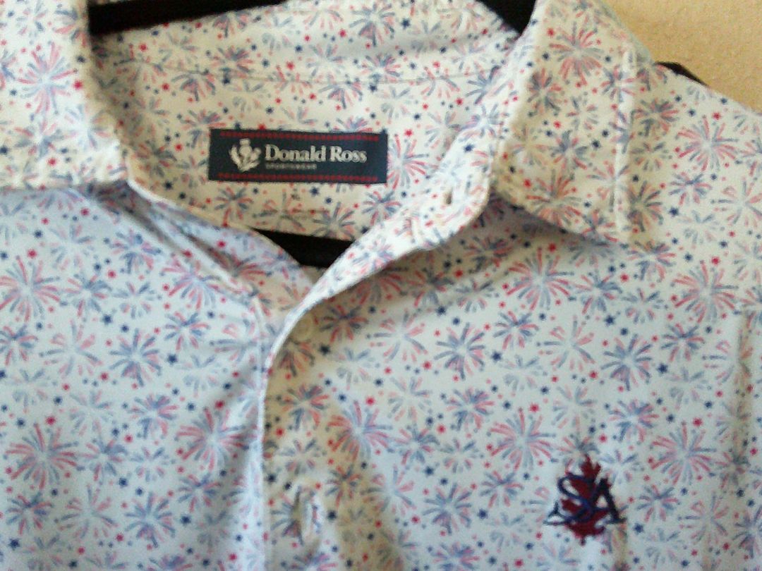GOLF SHIRT FIREWORKS DONALD ROSS XL