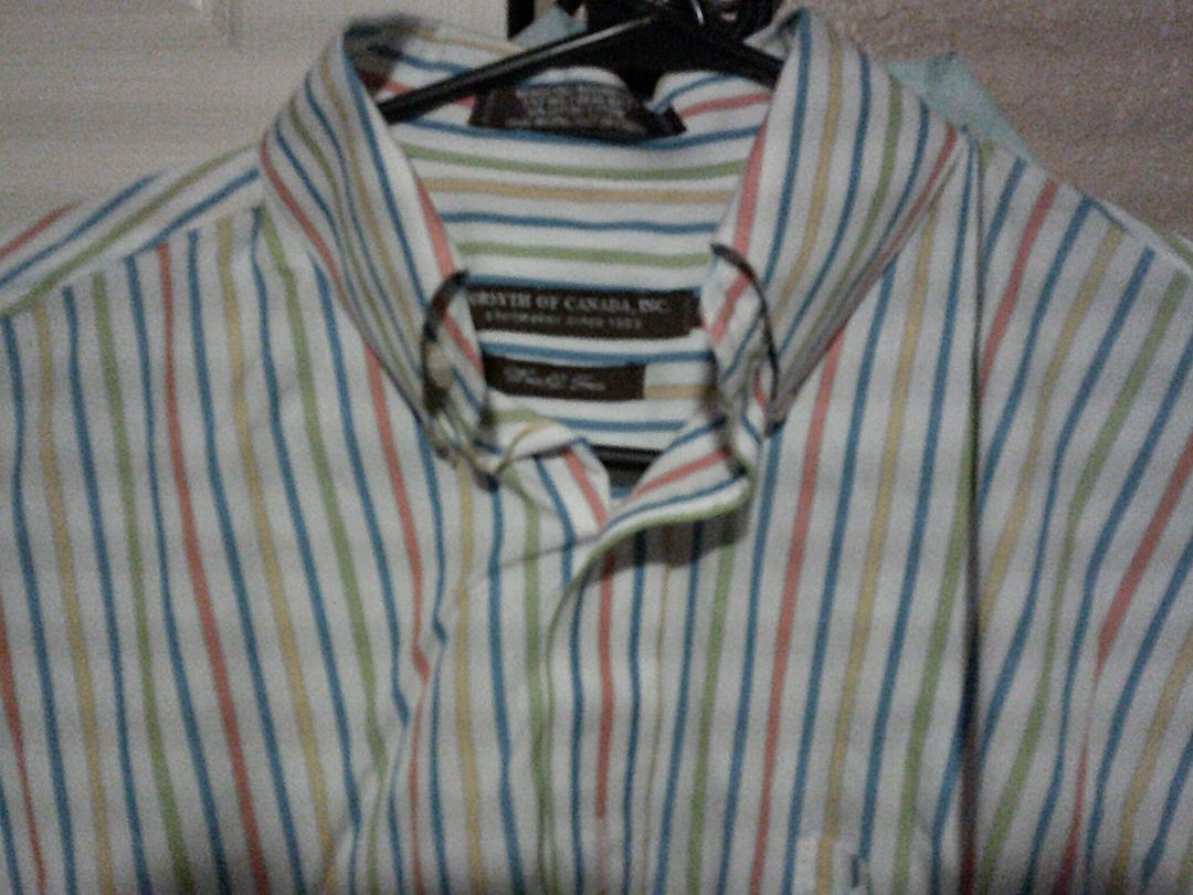 MENS SHIRT CANADA STRIPED MEDIUM