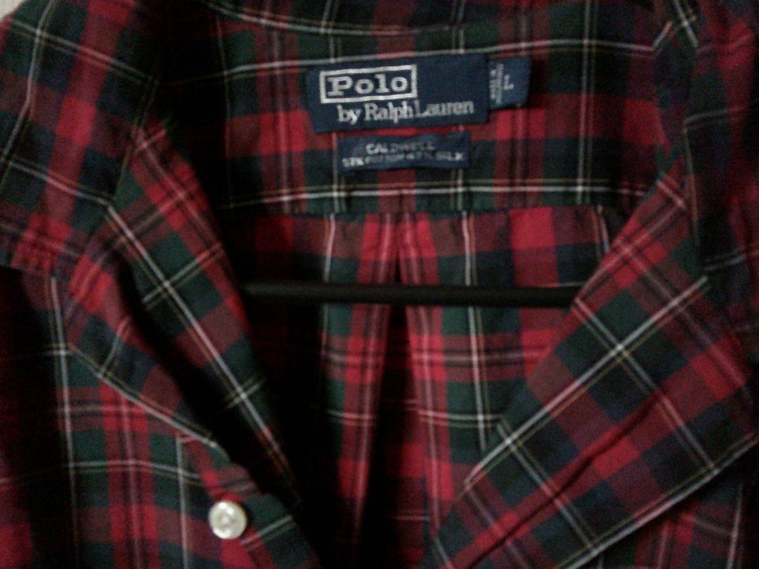 CAMP SHIRT- PLAID- RALPH LAUREN LARGE