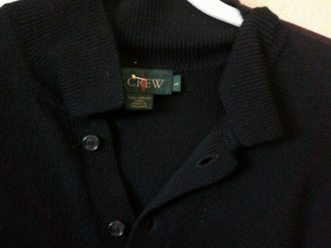 JCREW SWEATER- BLACK- LARGE