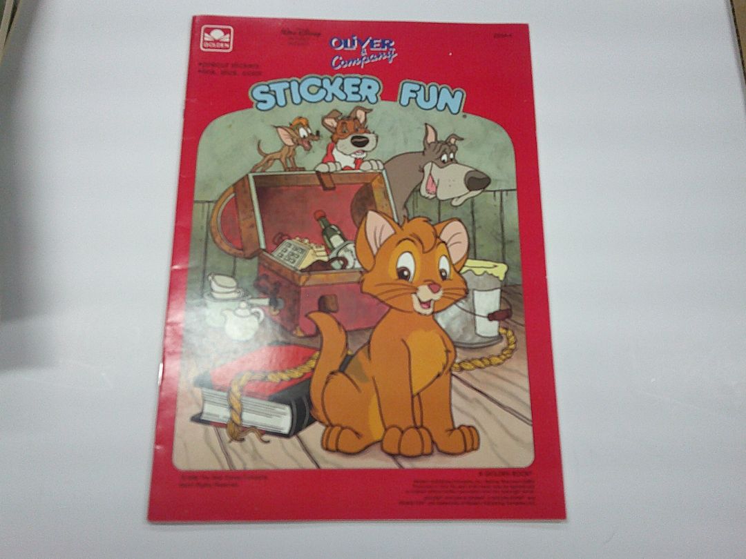 oliver and company sticker book 1988