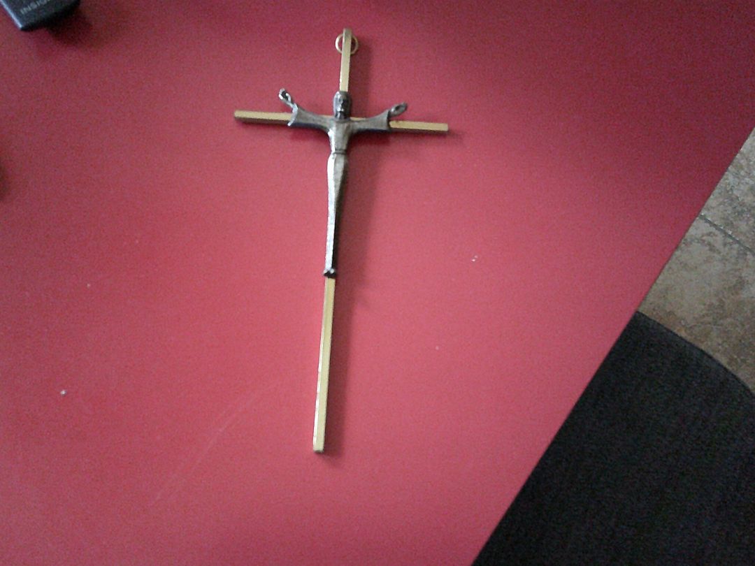 10" WALL CROSS BRONZE PLATED
