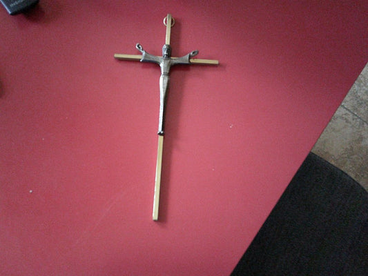 10" WALL CROSS BRONZE PLATED