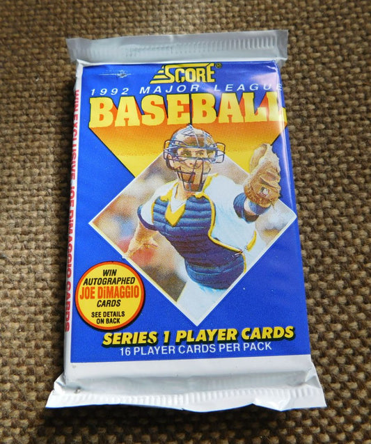 1992 Score Baseball Unopened Pack