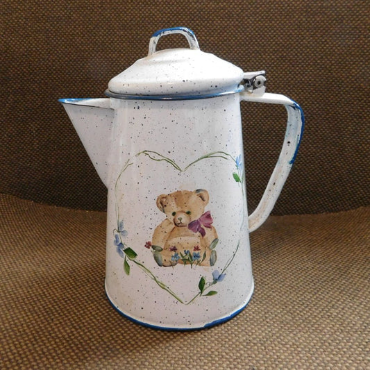 Enamel Painted Coffee Pot
