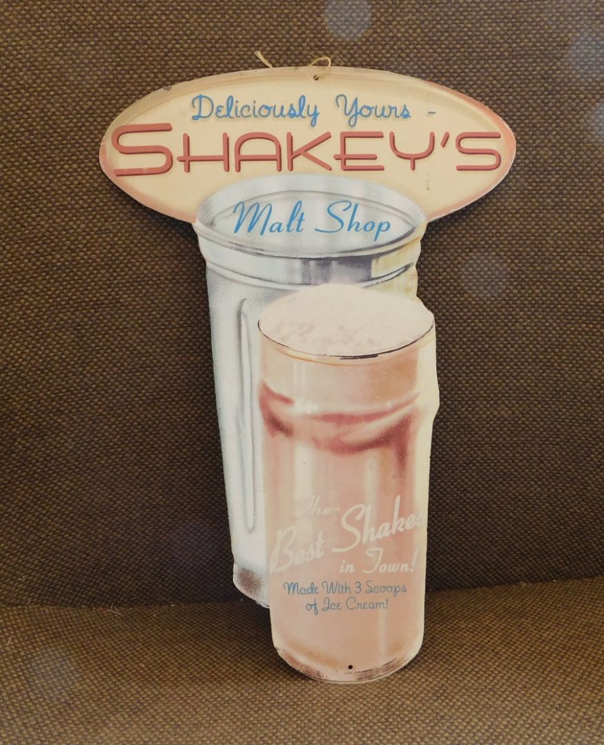 Shakey's Malt Shop Metal Sign, 15" x 10"