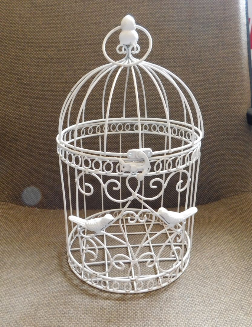 Metal Bird Cage, 13" Tall