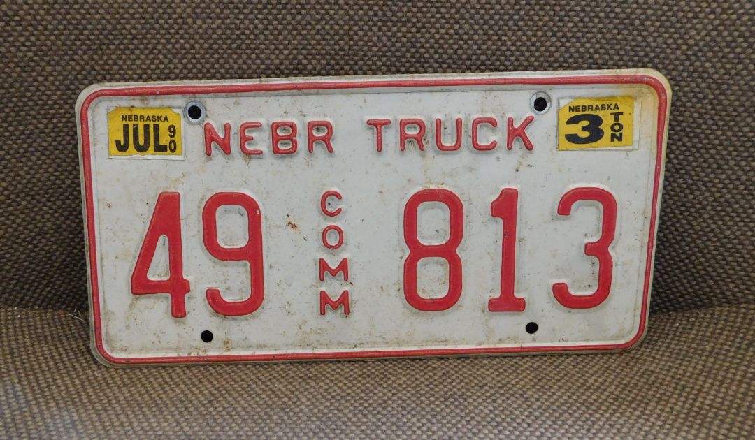 Nebraska License Plate